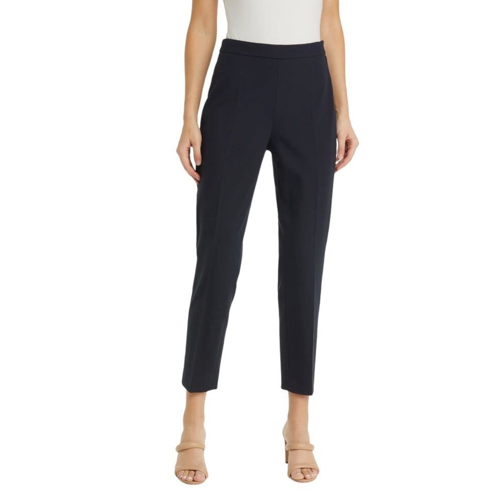 NWT BOSS by Hugo Boss Size 2 Tilunara Ankle Pants in Black Minimalist Workwear